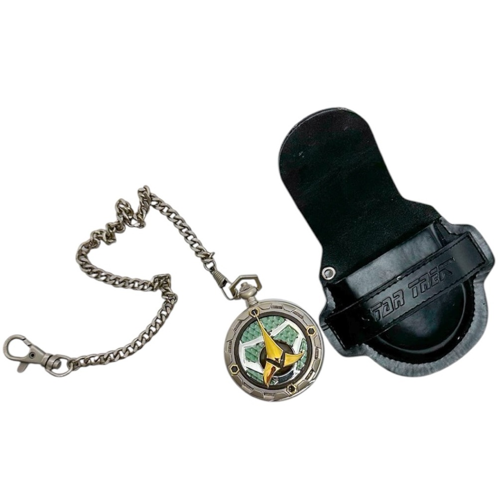 Star Trek Klingon Bird Of Prey Star Ship Official Collectors Pocket Watch